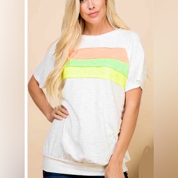 Color Block Tunic Top - Picture 2 of 2